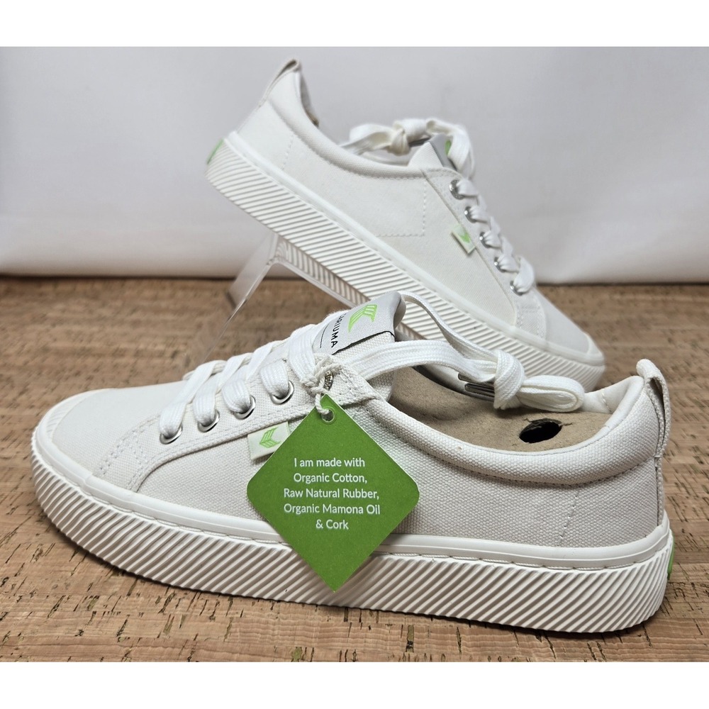 CARIUMA OCA Low Top Off-White Canvas Sneakers Men's US 4.5 Womens 6 Shoes - Picture 4 of 11